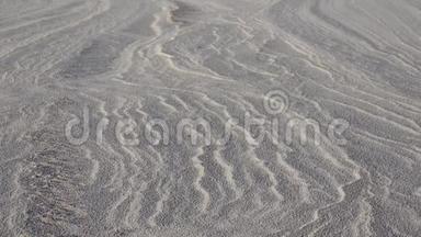 美国新墨西哥州白沙国家纪念碑石膏白沙上的波浪
